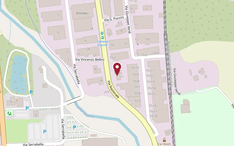 Mappa della sede di Lullobike in Via Nazionale 55/3, Pianoro (Bologna)